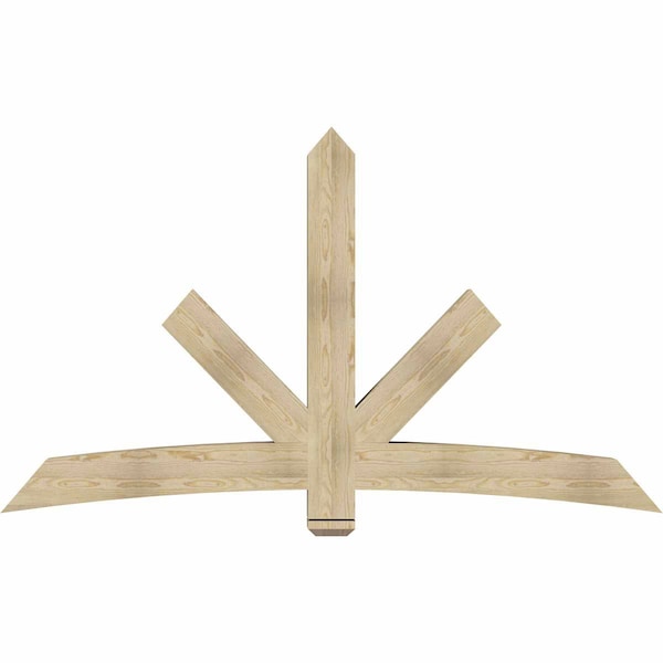 Ekena Millwork Alberta Rough Sawn Timber Gable Bracket, Douglas Fir, 84"W x 49"H x 6"D x 6"F, 14/12 Pitch GBW084X49X0606ALB00RDF - main
